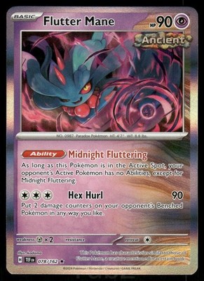 Flutter Mane 078/162 Rare Temporal Forces Pokemon Holo Near Mint