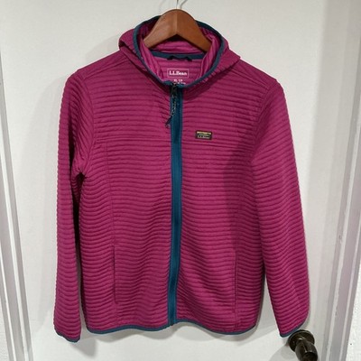 L.L. Bean Kids Air Lite, Full Zip Hoodie,  Pink Purple, Girls XL 18