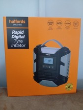 Halfords Rapid Digital Tyre Inflator & Led Light 12V Car Air Compressor Pump