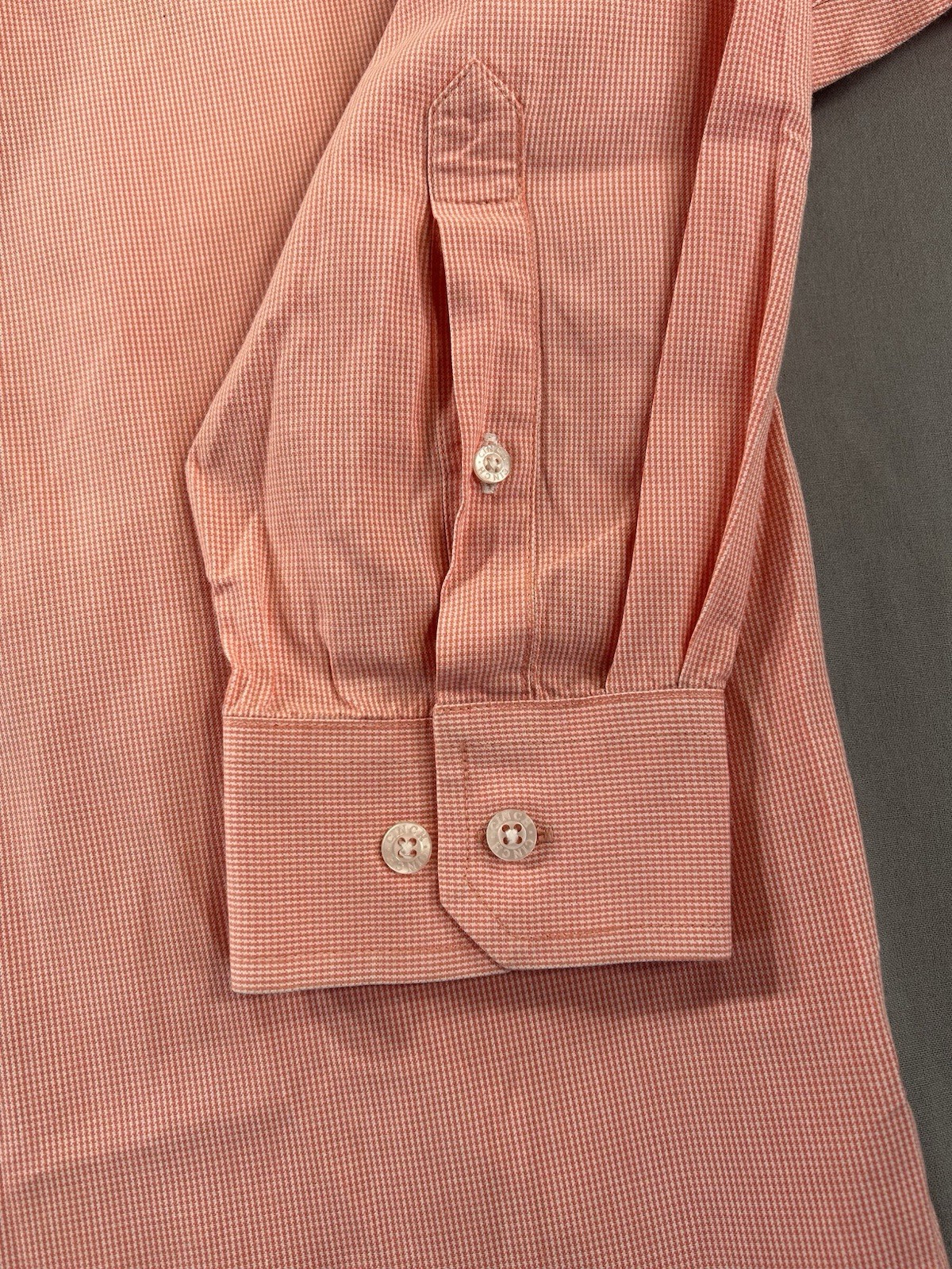 Cinch Orange Button Down Houndstooth Pattern Shir… - image 6