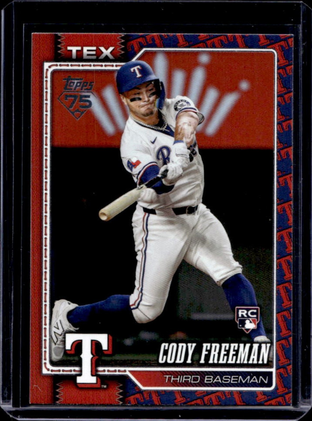 2026 Topps Cody Freeman RC Team Color Border Variation SP Rookie #224 Rangers