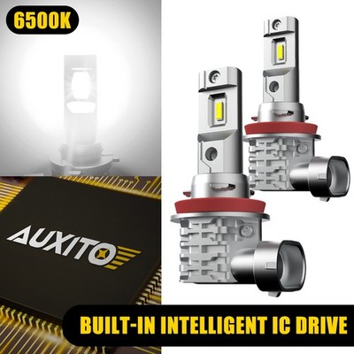 AUXITO H11 H8 H9 LED Headlight Kit High Low Beam Bulbs Super Bright 6500K White