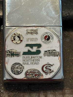 #ad Zippo Lighter Burlington Northern Railroad Companies $74.95