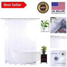 70x74 Inch EVA Shower Liner with 3 Heavy Weights - Secure Waterproof Design