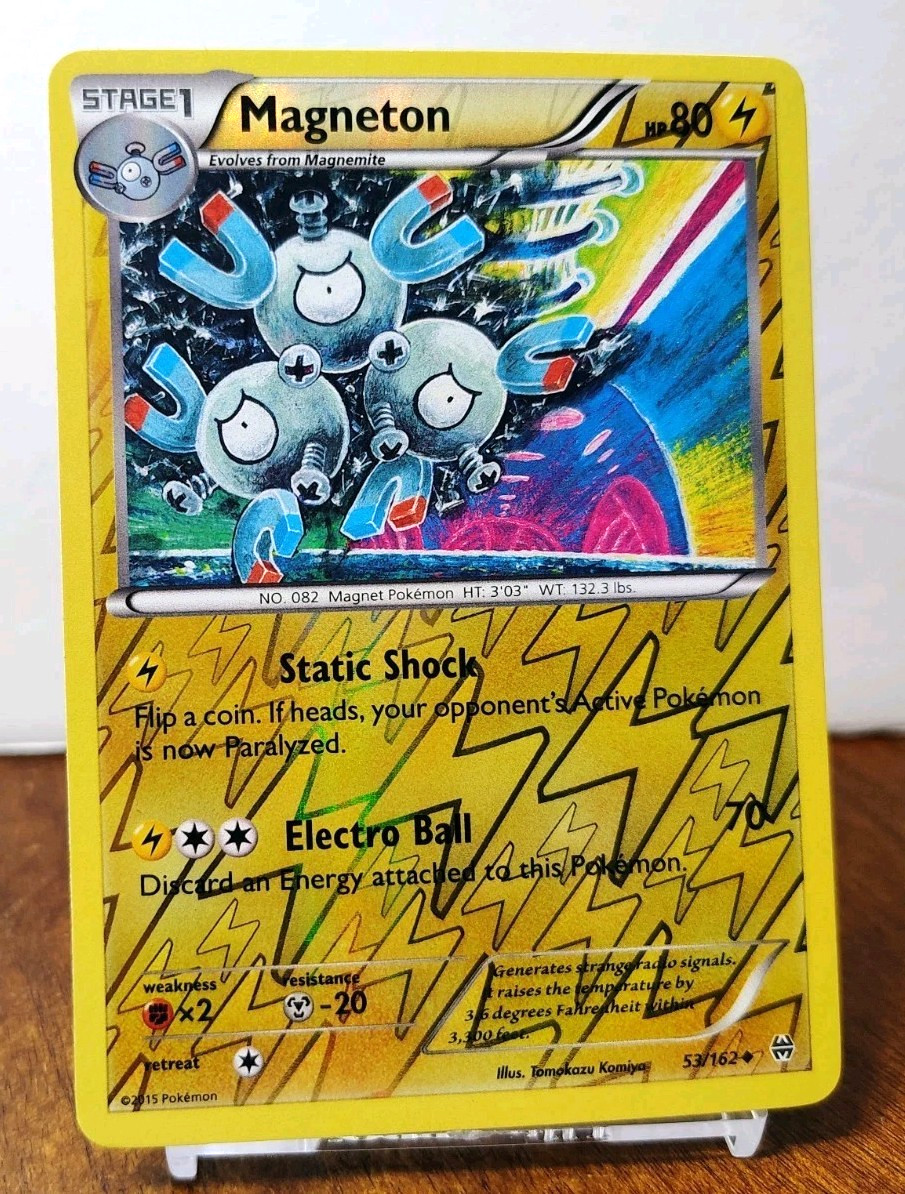 POKEMON MAGNETON 53/162 REVERSE HOLO BREAKTHROUGH MP TOMOKAZU KOMIYA