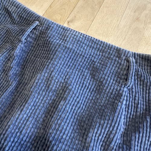 Vintage EXP Rave Clubwear Corduroy Blue Mini Skirt 5/6 Y2K Mean Girls Boho Short - Picture 5 of 12