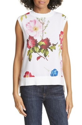 TED BAKER Berry Sundae bird flower floral print knit jumper top shell summer 1 8