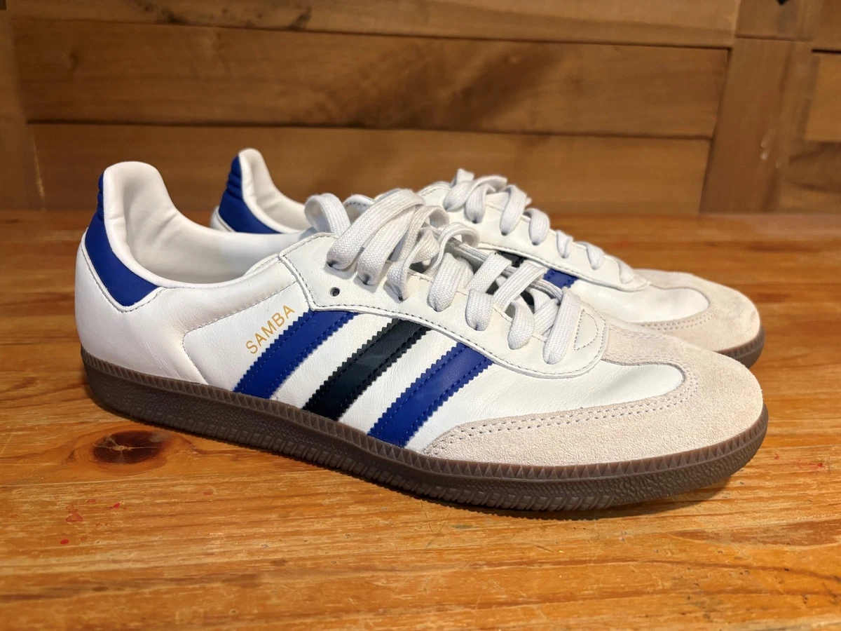 Adidas Samba OG White Active Blue for sale | eBay