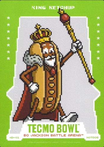 2026 Bo Jackson Battle Arena Tecmo Bowl Hot Dog HD-21 King Ketchup