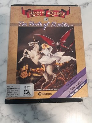 King's Quest IV: The Perils of Rosella Sierra PC game 1988 3.5 disks ms-dos