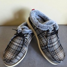 NWT BOBS Skechers Women's 7.5 Vegan Memory Foam Plaid Mule Clog Shoe Slipper