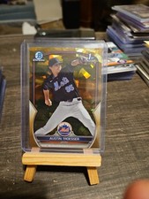 2023 Bowman Chrome Draft Austin Troesser GOLD Cracked Ice REFRACTOR /50 Mets