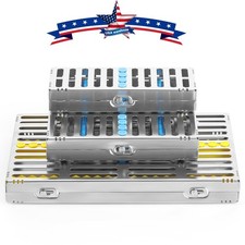 Dental Autoclavable Sterilization Cassette Rack Box Tray for 5/10/20 Instruments