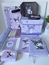 Sanrio Kuromi Purple Travel Pouch Desk Lot - Notebooks Mat Key Case Storage Pens