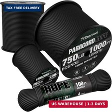 Paracord Rope 750 lb - 1000ft / 500ft / 200ft / 100ft 5/32" Parachute Cord 4MM 1