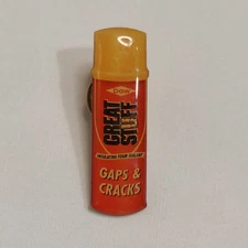 Home Depot / Lowe's  DOW GREAT STUFF GAPS & CRACKS Lapel Pin Hat Jacket Apron
