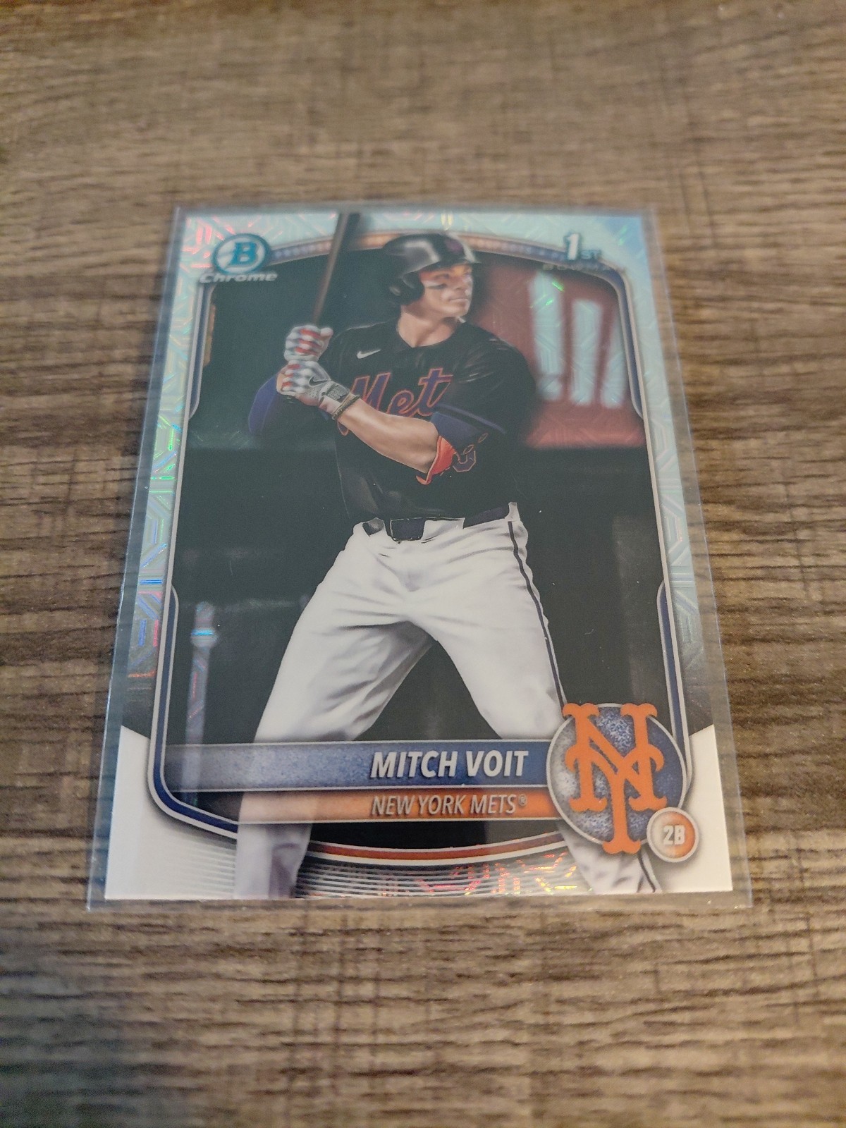 2025 Bowman Draft Chrome Mega Mojo Refractor - #BDC-71 Mitch Voit Mets