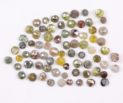 4.00Ct Mixed Colour Round Rustic Diamonds Natural Broken Diamond For Jewelry