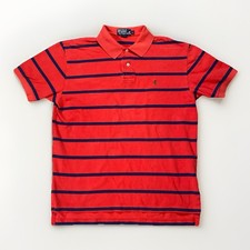 Polo Ralph Lauren Vintage Men's Size L Shirt Preppy Retro Short Sleeve Striped