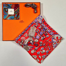 RARE VINTAGE HERMES Silk Scarf "Tresors Retrouves" Carre 90 by Annie Faivre
