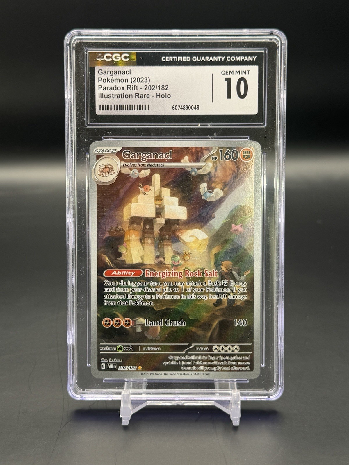 Pokemon 2023 Paradox Rift Holo-Garganacl IR 202/182 CGC Gem Mint 10