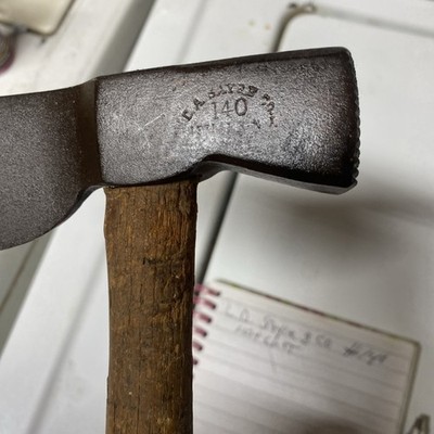 Vintage L.A. SAYRE CO. 140 ROOFING LATHING HATCHET  NEWARK N.J.