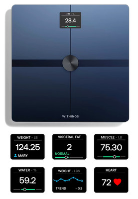 Withings Body Smart Advanced Body Composition Smart Wi-Fi Scale Heart Rate Black