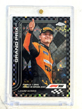 2025 Topps Chrome F1 #131 Lando Norris Black Checker Flag Refractor /10