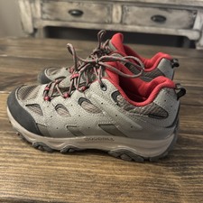 Merrell Hiking Boots Boys size 5 Gray  Red Moab 3 Hiking Shoes