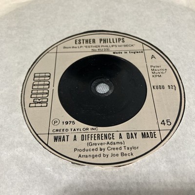 Esther Phillips What A Difference A Day Made 7'' vinyl single Kudu 925 VG + COND 