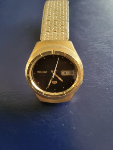 VINTAGE WRIST WATCH SEIKO 5 7019-5080 AUTOMATIC DAY&DATE WATER RESISTANT JAPAN