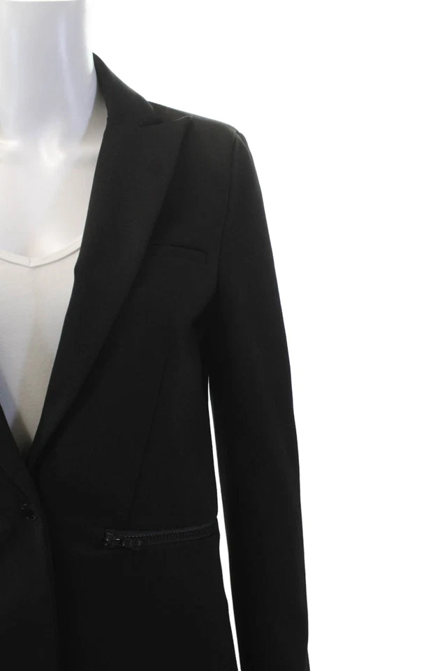 Blazer para mujer Central Park West manga larga sin forro de un botón negro talla S Foto 2 de 4