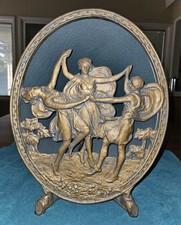 EXTREMELY RARE VINTAGE DANCING NYMPHS OVAL SPEAKER CIRCA 1920