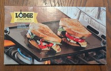 NEW Lodge 16.75" x 9.5" Seasoned Cast Iron Reversible Griddle