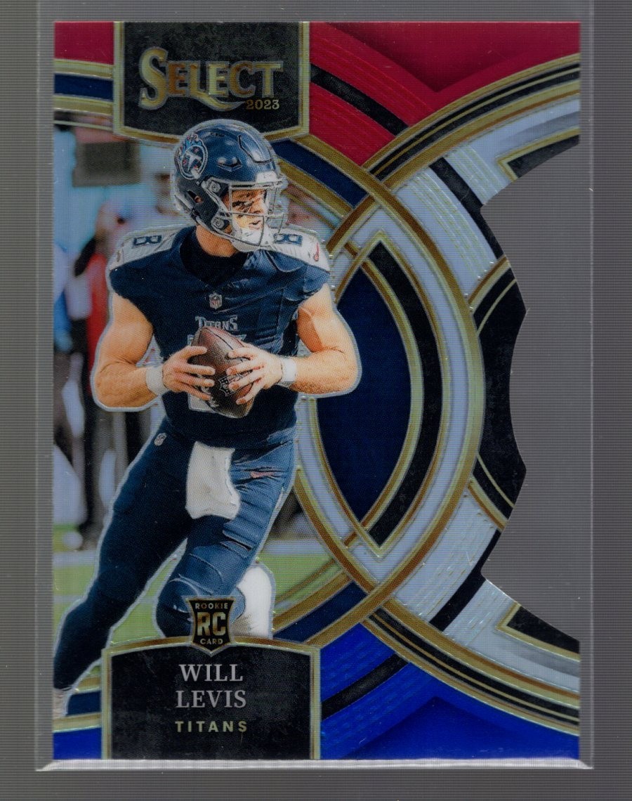 2023 Panini Select - Premier Will Levis #148 Red & Blue Prizm Die-Cut (RC)