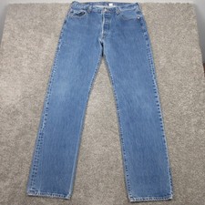 Vintage Levis Jeans Mens 36x36 Blue 501 Button Fly Regular Straight Denim Pants