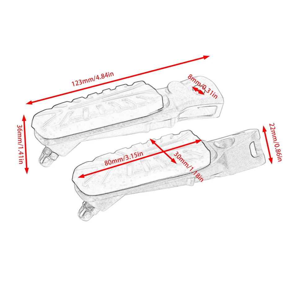 Front Rider Footrest For KTM DUKE 390 DUKE 200/250 RC125 RC390 Footpegs w/Cover - Image 2 of 4