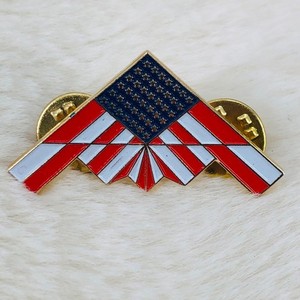 B2 Stealth Bomber USA American Flag US Air Force Patriotic Enamel Lapel Pin