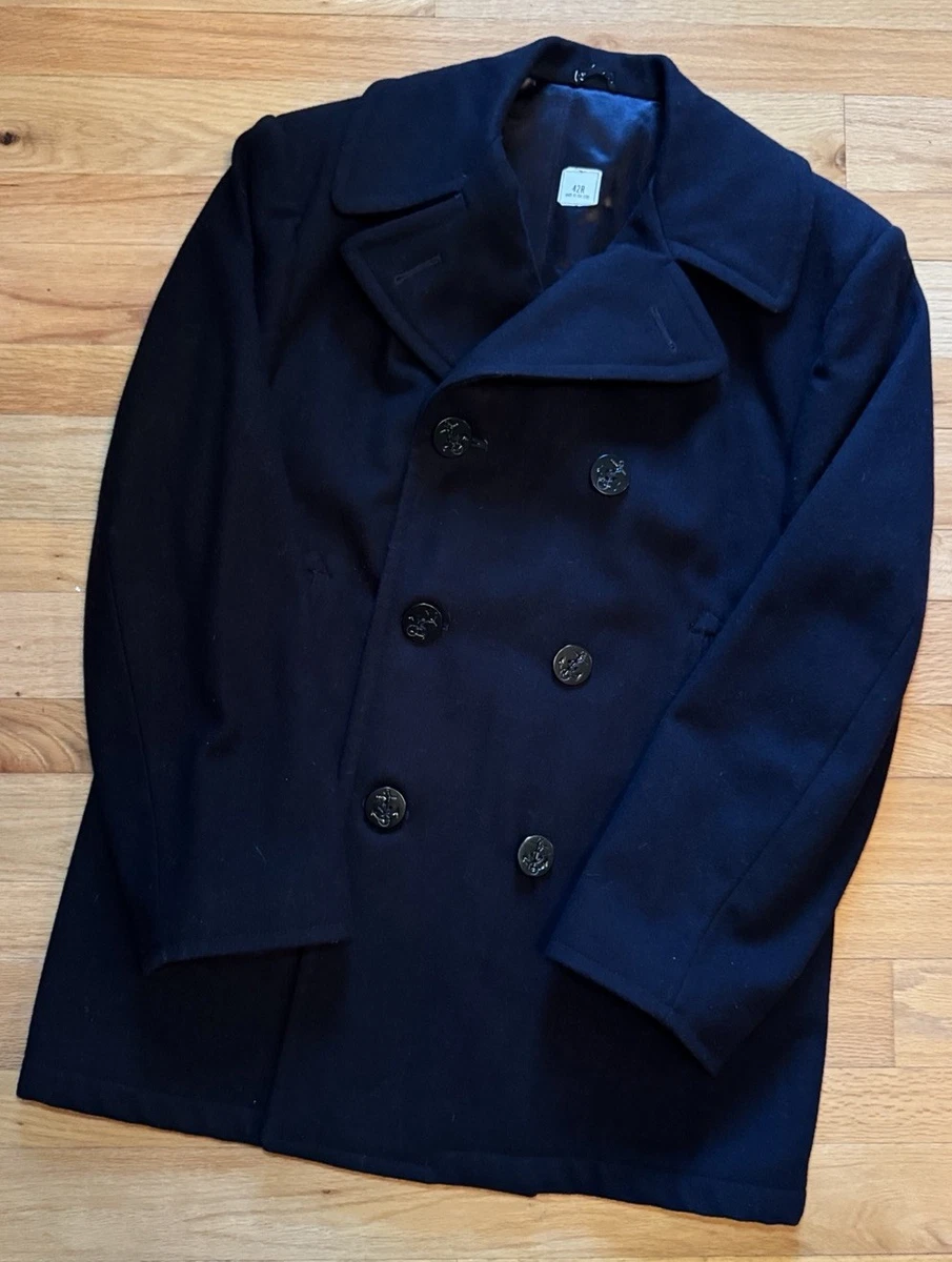 vintage navy pea coat products for sale | eBay