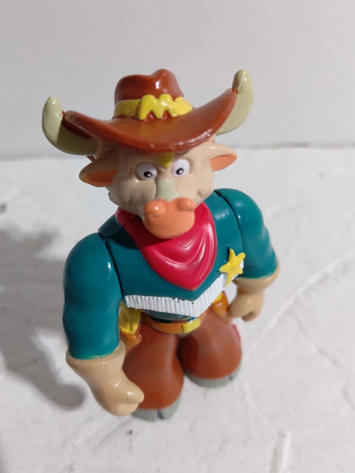 Juego de dos moo mesa no narcelle limpio raro muy buen estado sheriff mariscal moo vaca niño  Foto 2 de 4