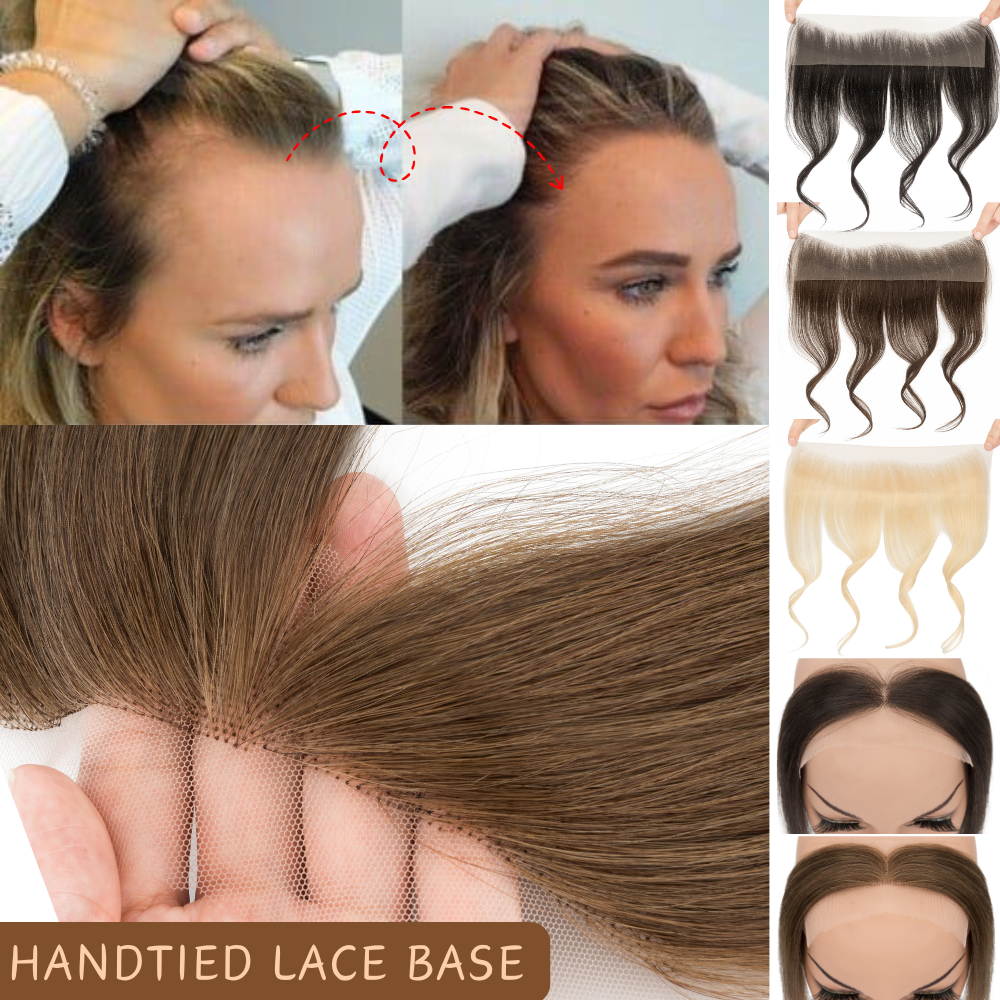 Frontal Full Lace Receding Hairline Cover-up Human Hair Patch