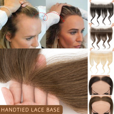 Frontal Full Lace Receding Hairline Cover-up Human Hair Patch Piece For Women US