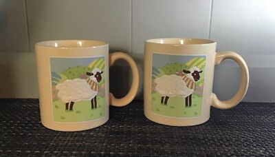 Otagiri Design by Curtis Swann Inc Peach Sheep Coffee Tea Mugs (set of 2)