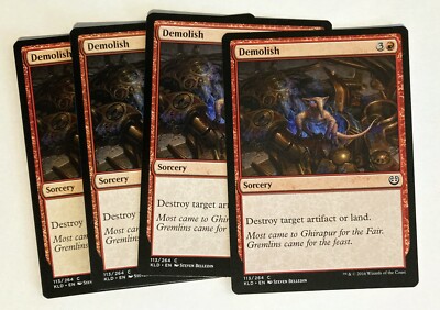 Demolish (4) Kaladesh NM MTG Magic the Gathering