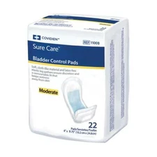 Surecare Bladder Control Pad, 12-1/2 Inch Length, Heavy Absorbency, Bag of 16