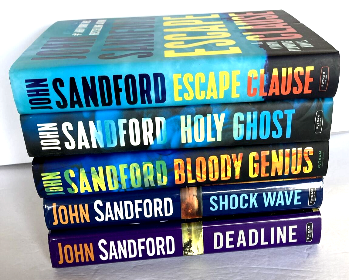 Lot of 5 John Sanford Virgil Flowers Novel Hardcover Books Shock Wave
