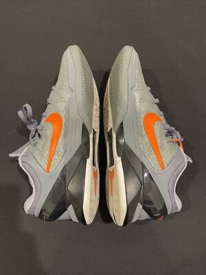 Mens NIKE ZOOM KOBE VII 7 SYSTEM WOLF GREY ORANGE PROTRO 488371