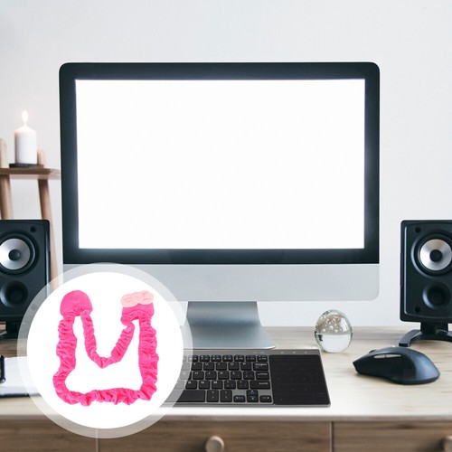 Staubsichere Abdeckung Computerabdeckung Bildschirm Monitor Gaming Setup Pink - Bild 9 von 12
