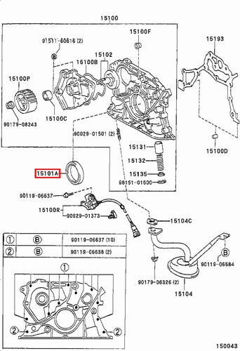 Genuine Hilux LN90 Hilux Surf LN130 2L Front Crankshaft Crank Oil Seal - Picture 8 of 20