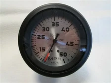 TELEFLEX 69921 SPEEDOMETER GAUGE 50 MPH SILVER FACE / BLACK BEZEL MARINE BOAT